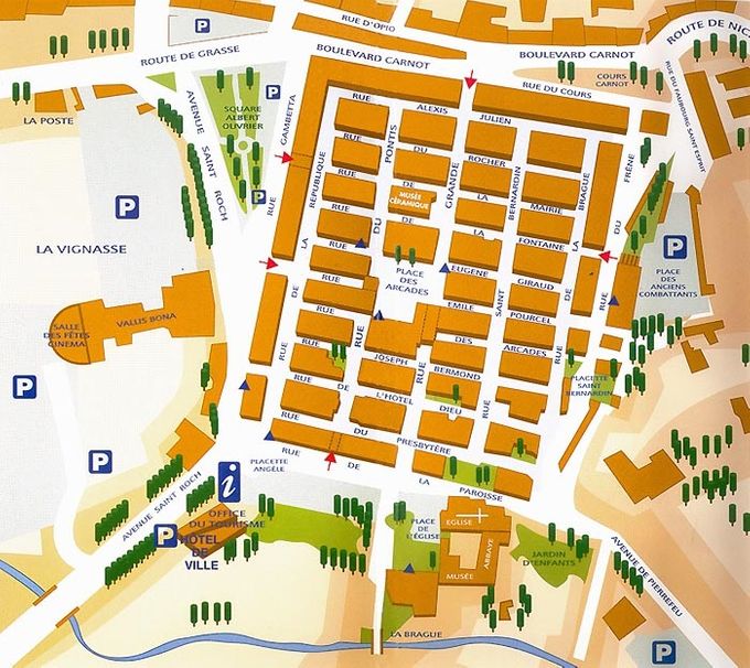 Plan du Village de VALBONNE
